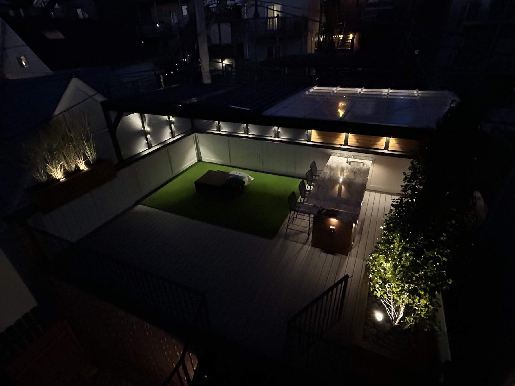 Full Rooftop Landscape Lighting Chicago Lake View