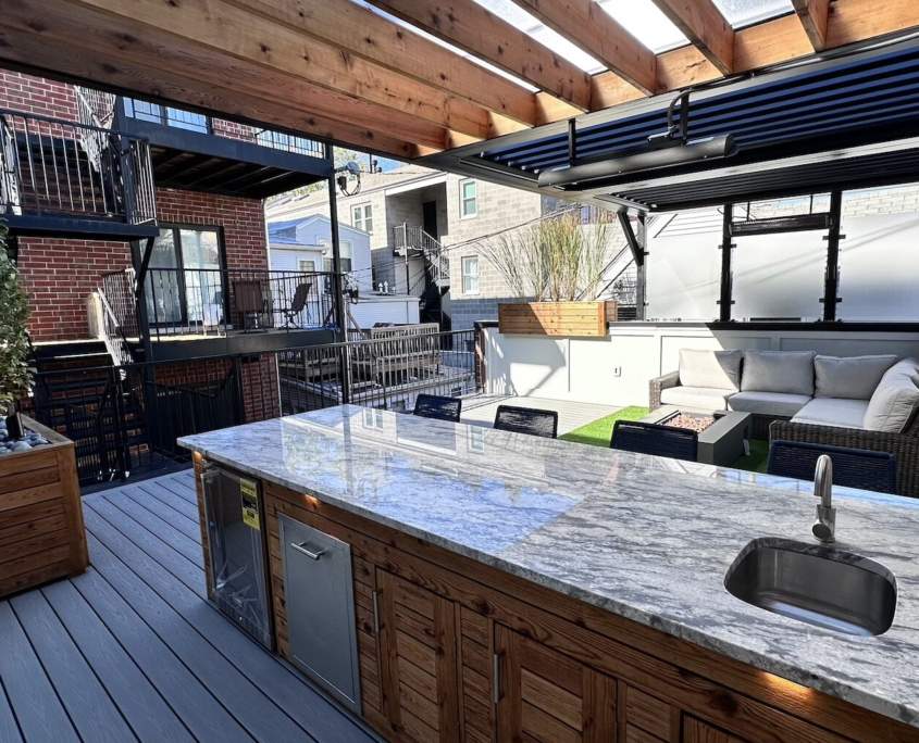 Rooftop Outdoor Kitchen Transformation Lake View Chicago