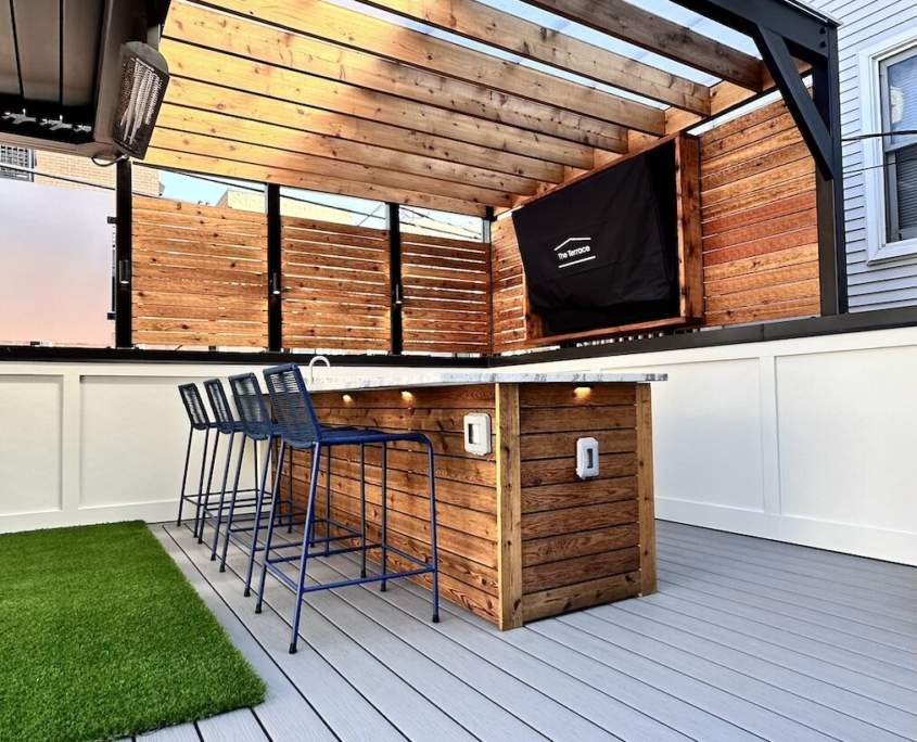 Wooden Pergola Privacy Fencing